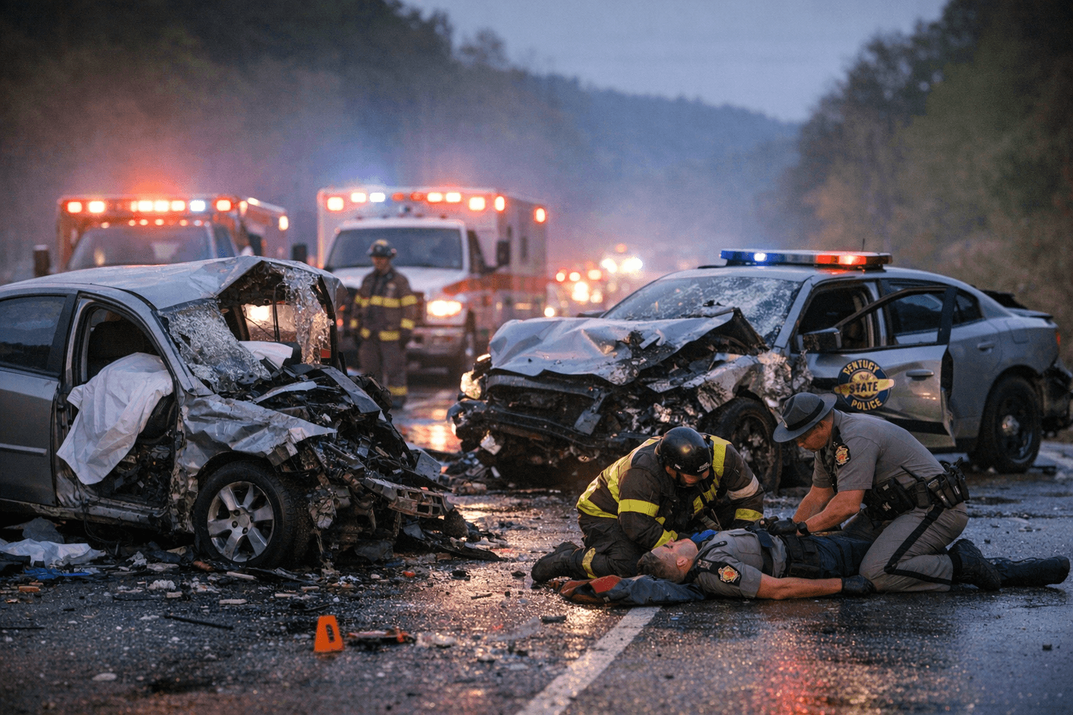 Fatal Hazard Crash Kills Two, Seriously Injures State Trooper