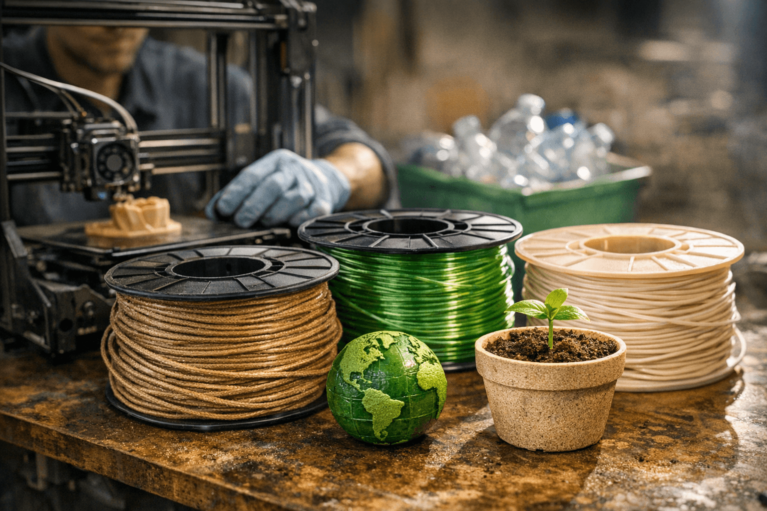 Eco-Friendly 3D Printing Filaments: PLA, PHA, and Recycled PETG Explained