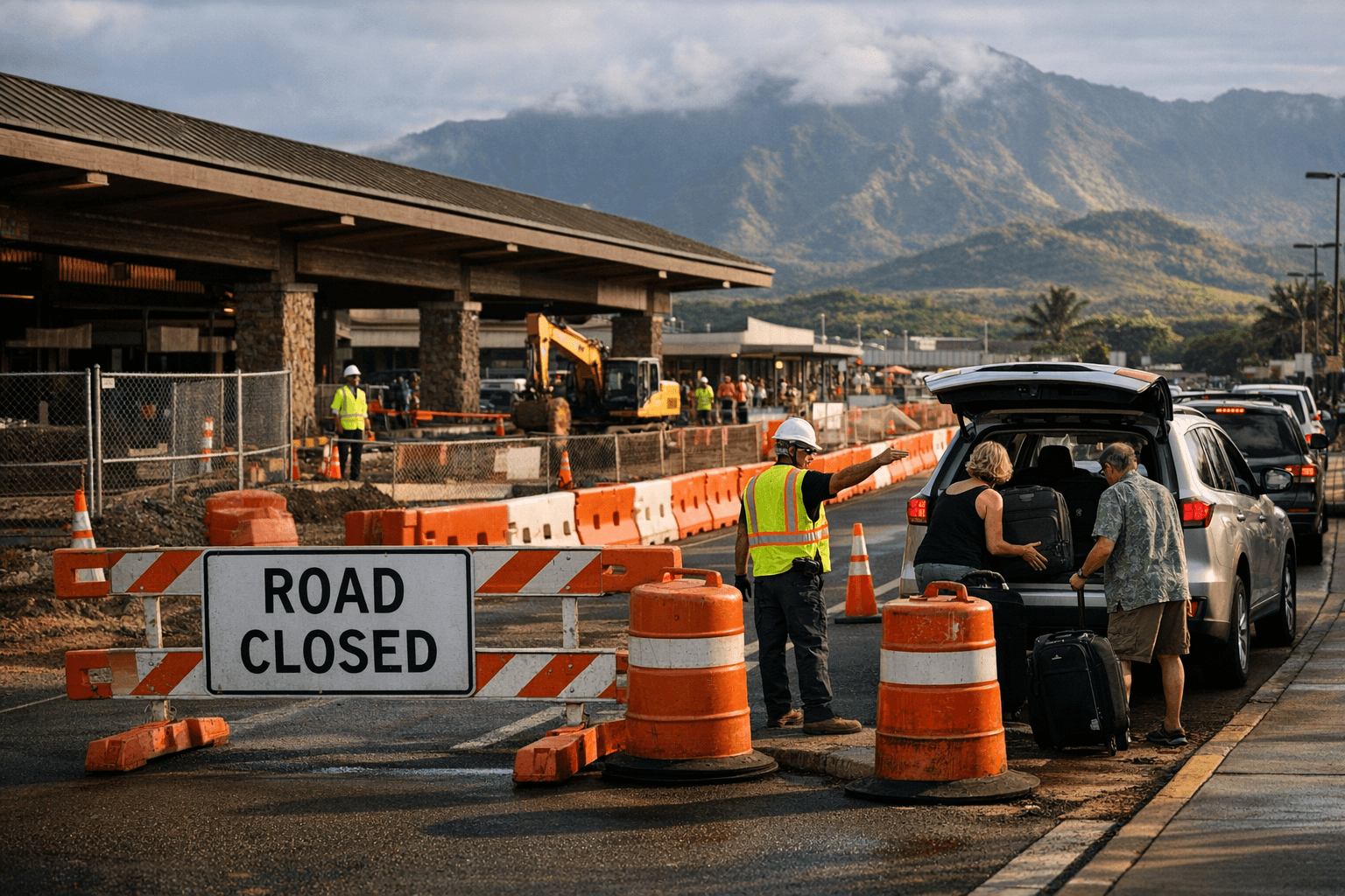 Kauai's Lihue Airport Renovation Reshapes Curbside Pickup and Road Access