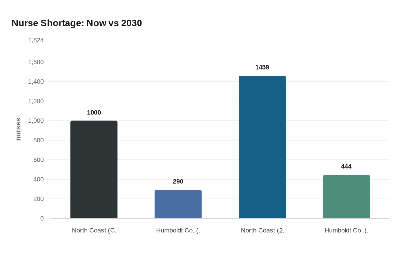 Nurse Shortage: Now vs 2030