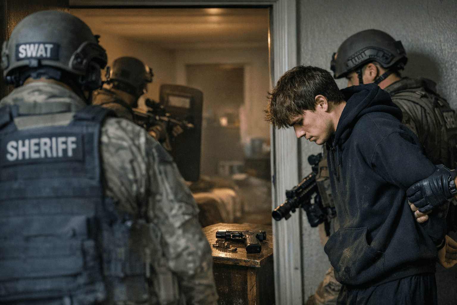 Eureka Teen Arrested After HCSO SWAT Raid Uncovers Loaded Firearm