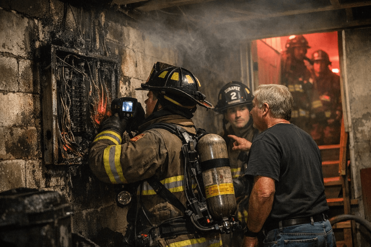 Sunapee Firefighters Respond to Electrical Fire on Pleasant Place Sunday