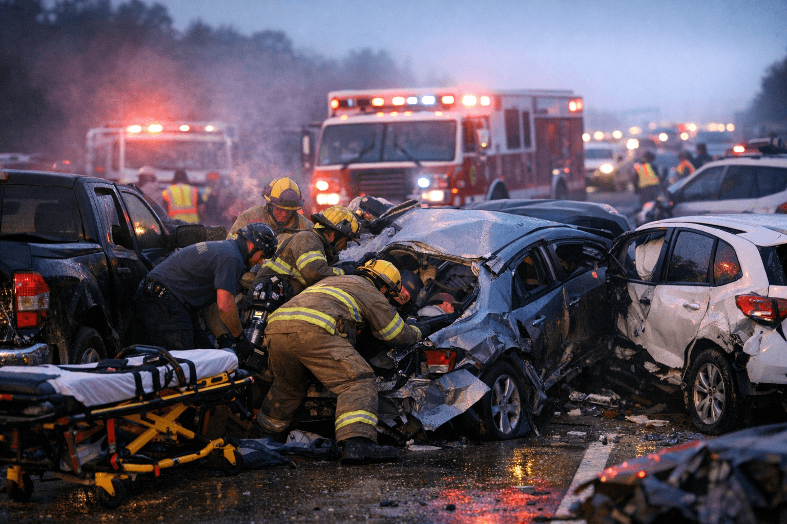 Five-Vehicle Crash on Tomball Parkway Leaves Two Trapped, Hospitalized