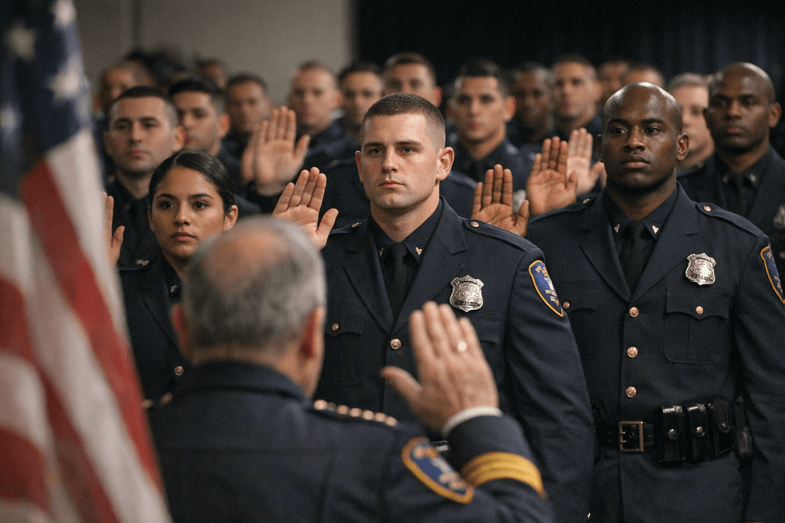 New SCPD Recruit Class of 33 Sworn In, Beginning 31-Week Training