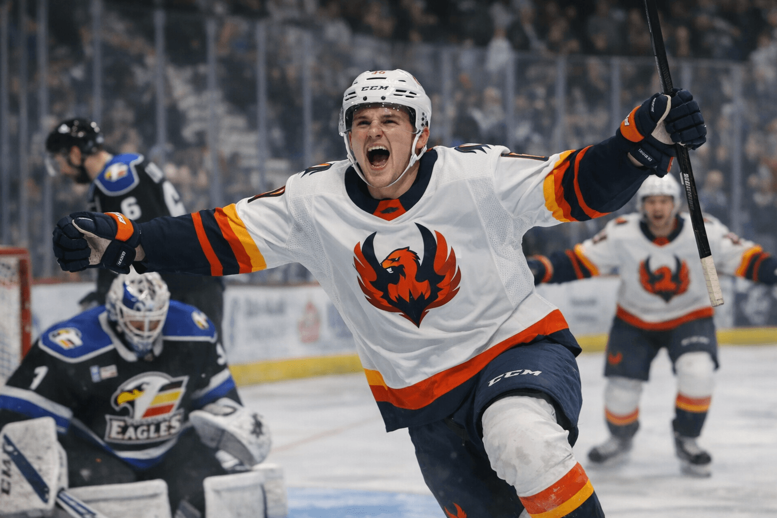 Molgaard's Four-Point Night Lifts Firebirds Over Eagles in OT