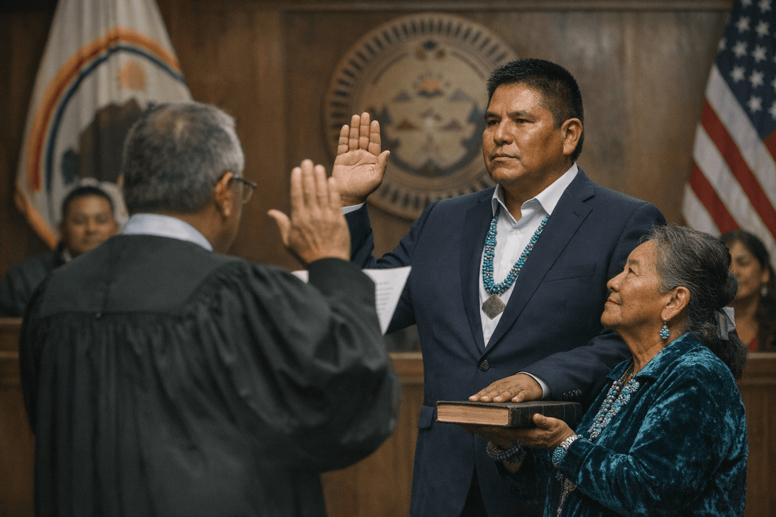 Titus Nez Sworn In to Navajo Nation Council, Filling District 16 Vacancy