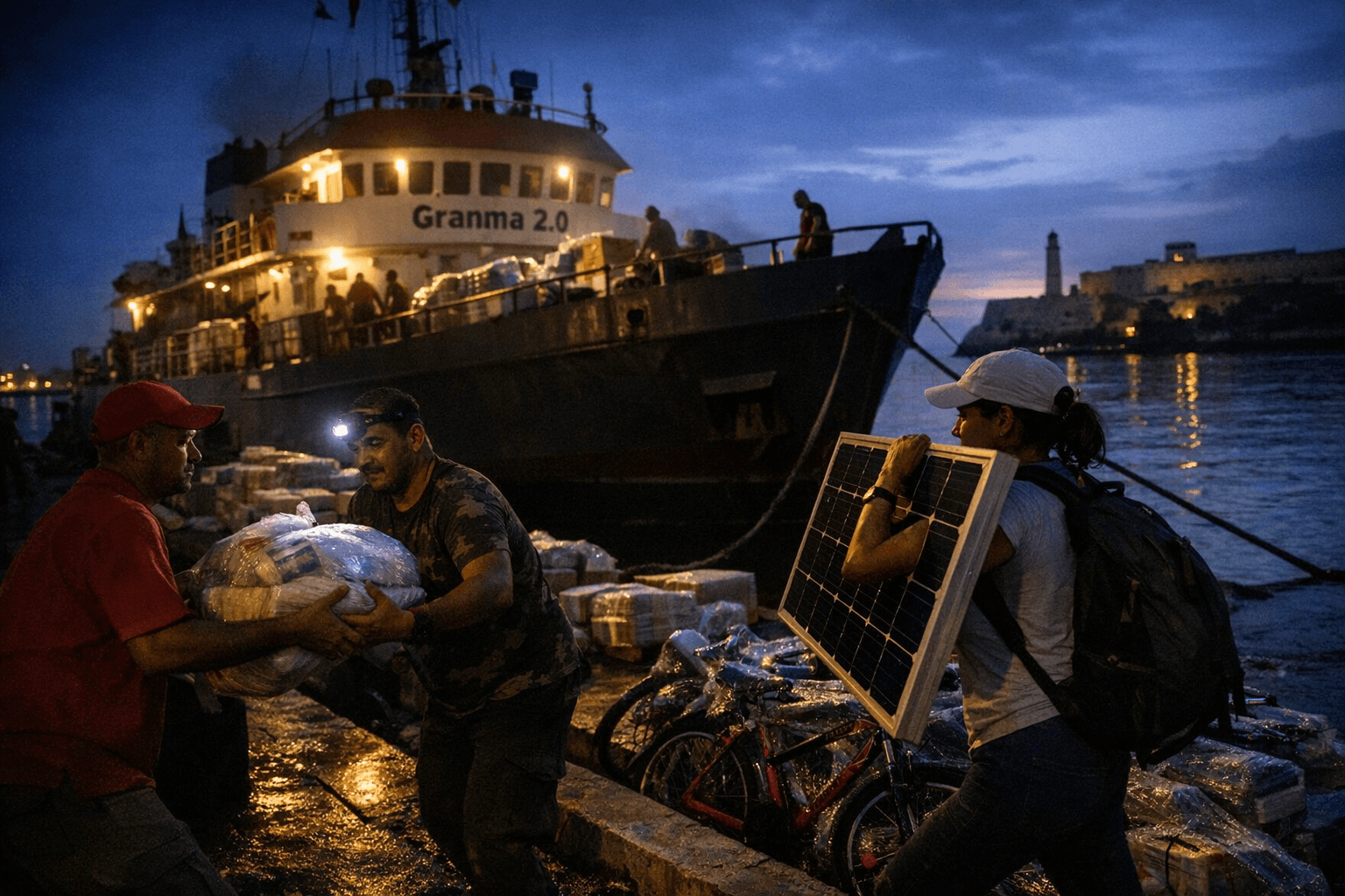 Aid Flotilla Nuestra América Delivers 20 Tons of Supplies to Blacked-Out Cuba