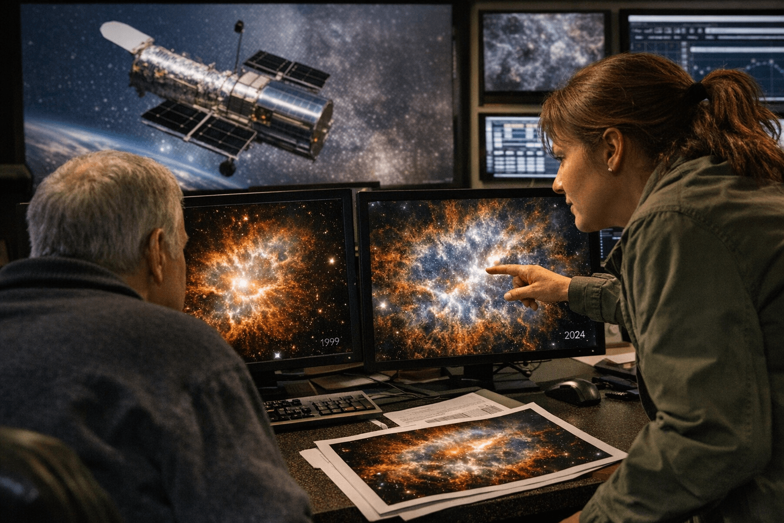 Hubble Captures 25 Years of Change Inside the Crab Nebula