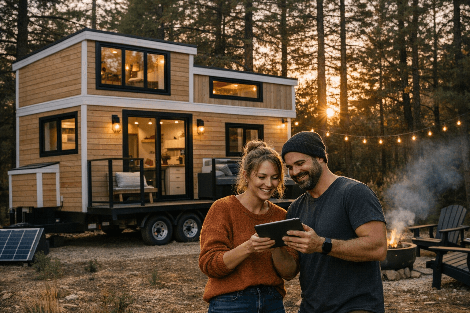 DIY Couple Builds Scandinavian-Inspired Smart Tiny House on Wheels