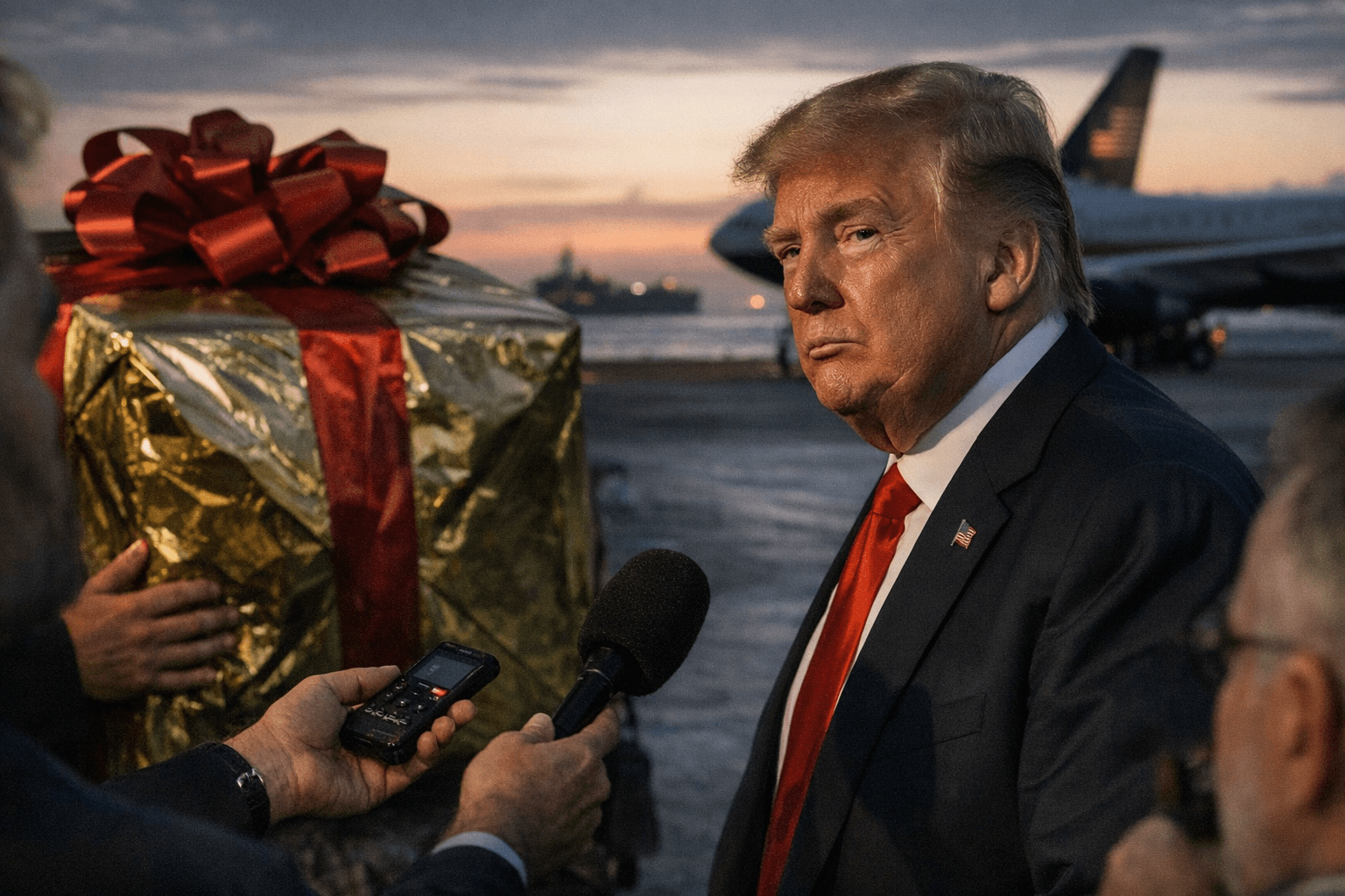 Late Night Hosts Question Trump's Mysterious 'Very Big Present' From Iran