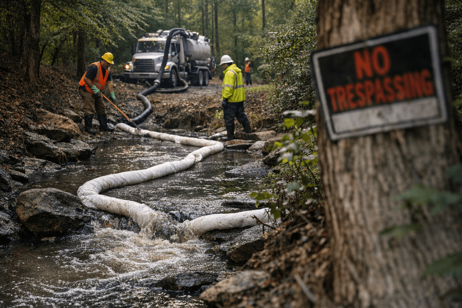Forsyth County Reports 4,700-Gallon Sewer Spill Near Caney Creek Tributary