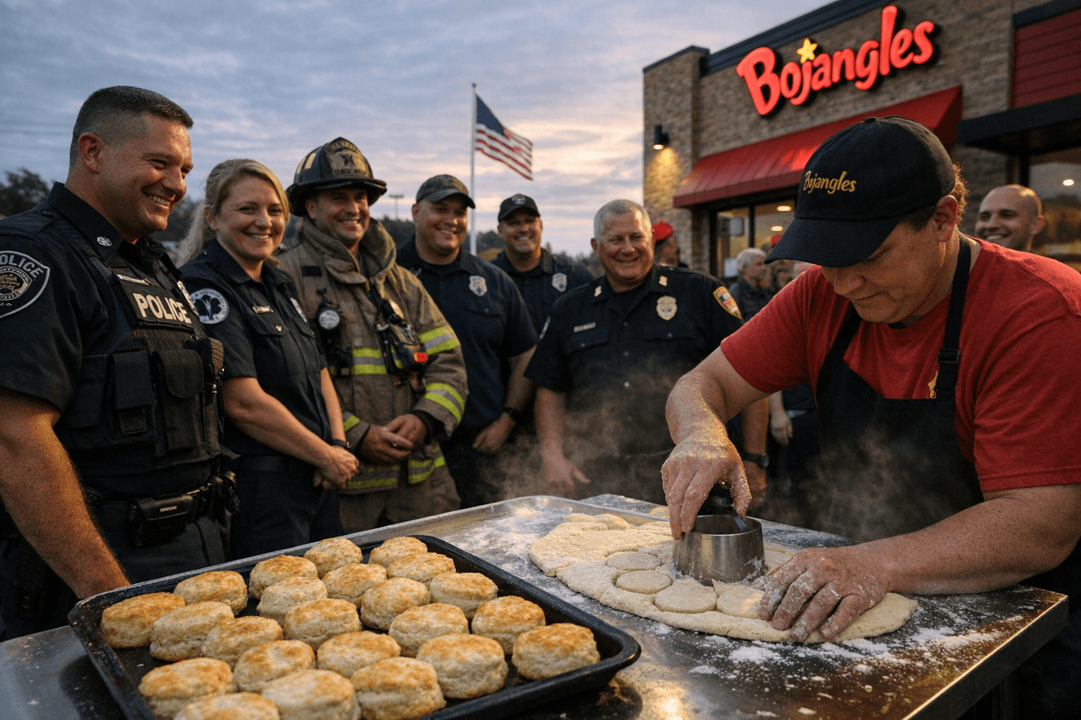 Bojangles Opens in Vineland, Honors First Responders Before Grand Opening