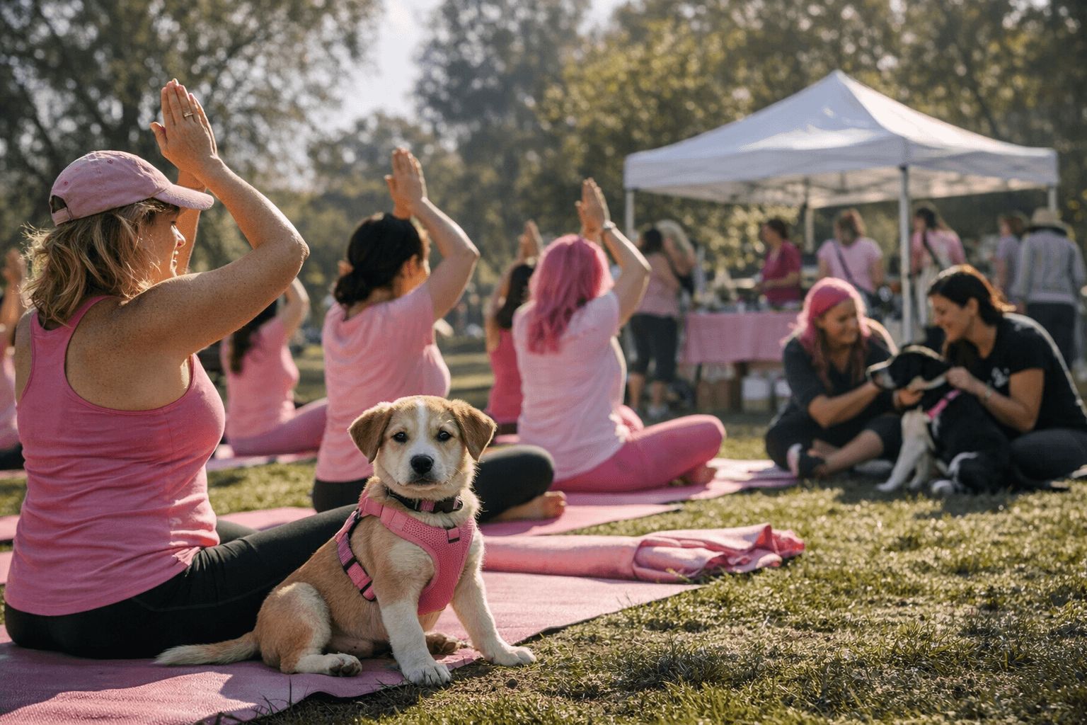 CalPaws K9 Rescue Hosts Pink Yoga in the Park for Women This March