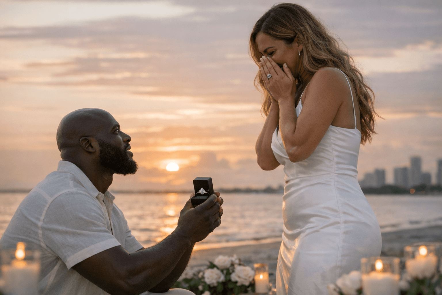 NFL Star Leonard Fournette Proposes to Jaime Jones with Custom Brilliant Earth Ring