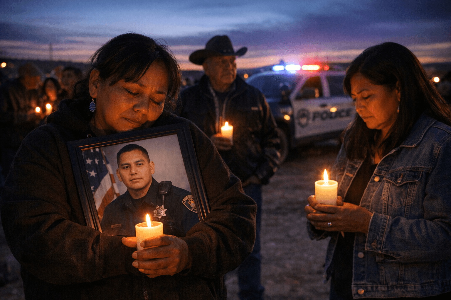 Gallup Vigil Honors Slain Navajo Tribal Officer Houston Largo