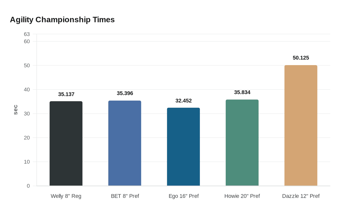Agility Championship Times