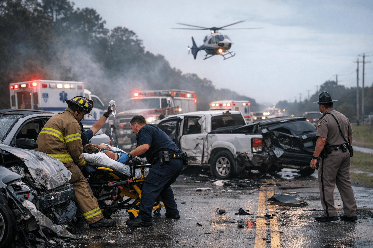 Two Seriously Injured in Multi-Vehicle Crash on Cortez Boulevard