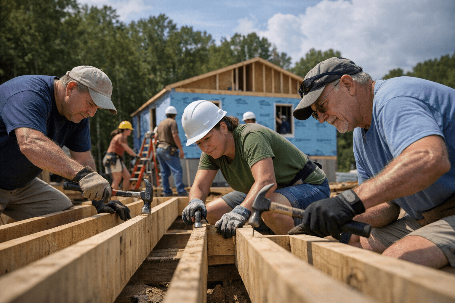 Goochland County Staff Volunteer Day at Local Habitat for Humanity Build