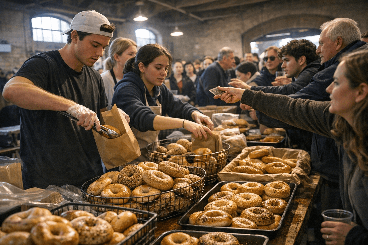 Student-Run Sunday Bagels Sells 200 Bagels in 18 Minutes at Oxford Market