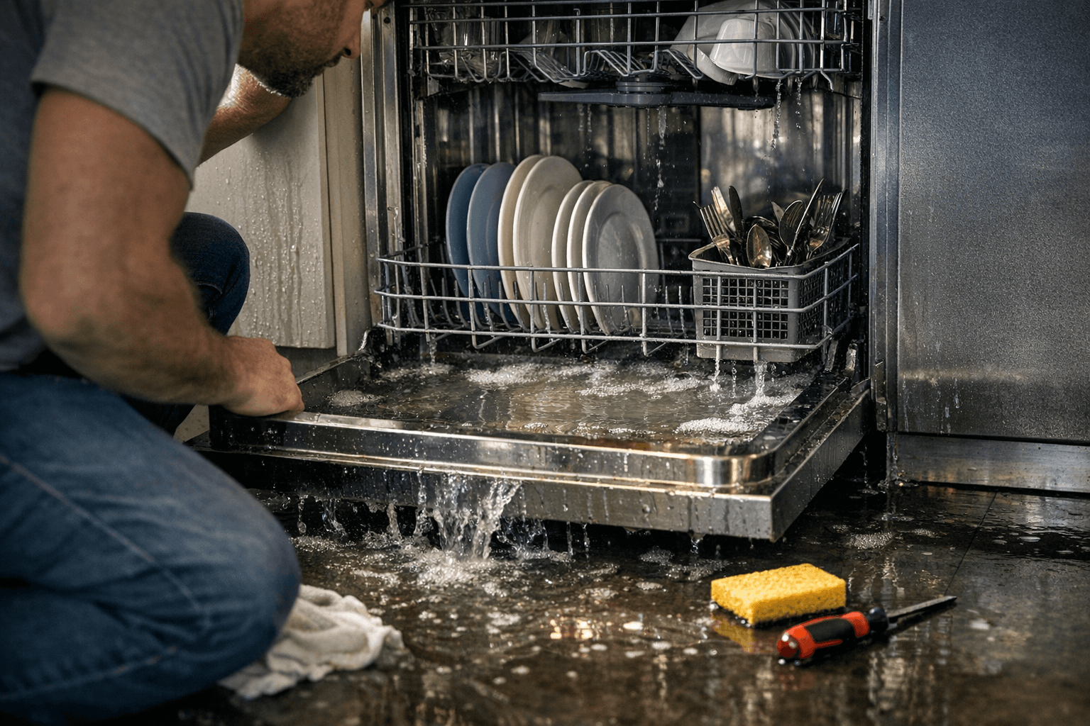 הצפת מדיח כלים: הסיבות הנפוצות וכיצד למנוע נזק