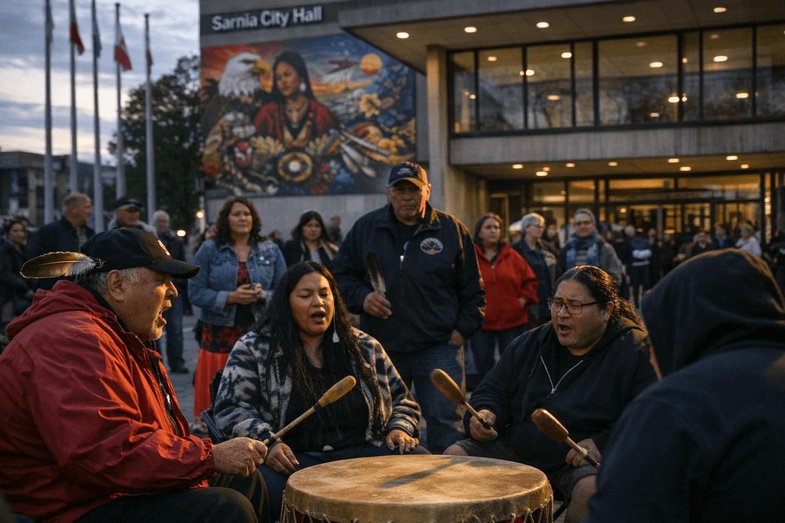 Sarnia Drum Circle Responds to Councillor's Indigenous Mural Controversy