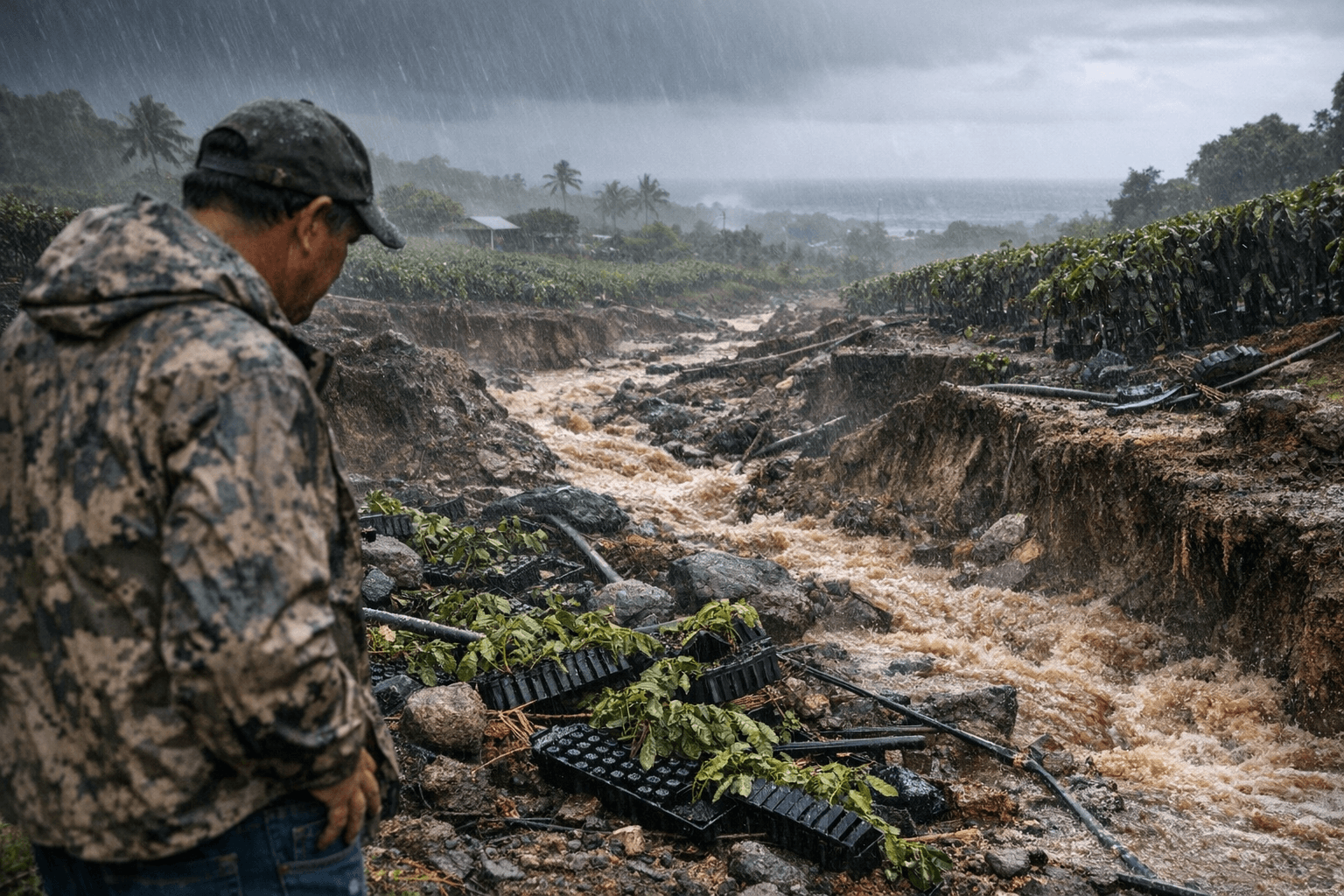 Hawaii Kona Low Storms Batter Coffee Farms, Causing Millions in Damage