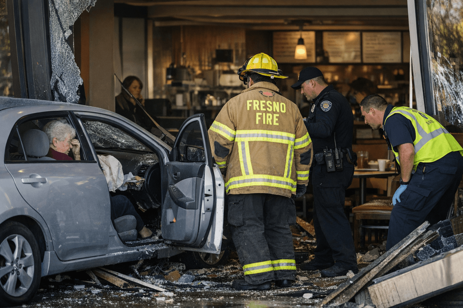 Elderly Driver Crashes Into Fresno Panera Bread, No Injuries Reported