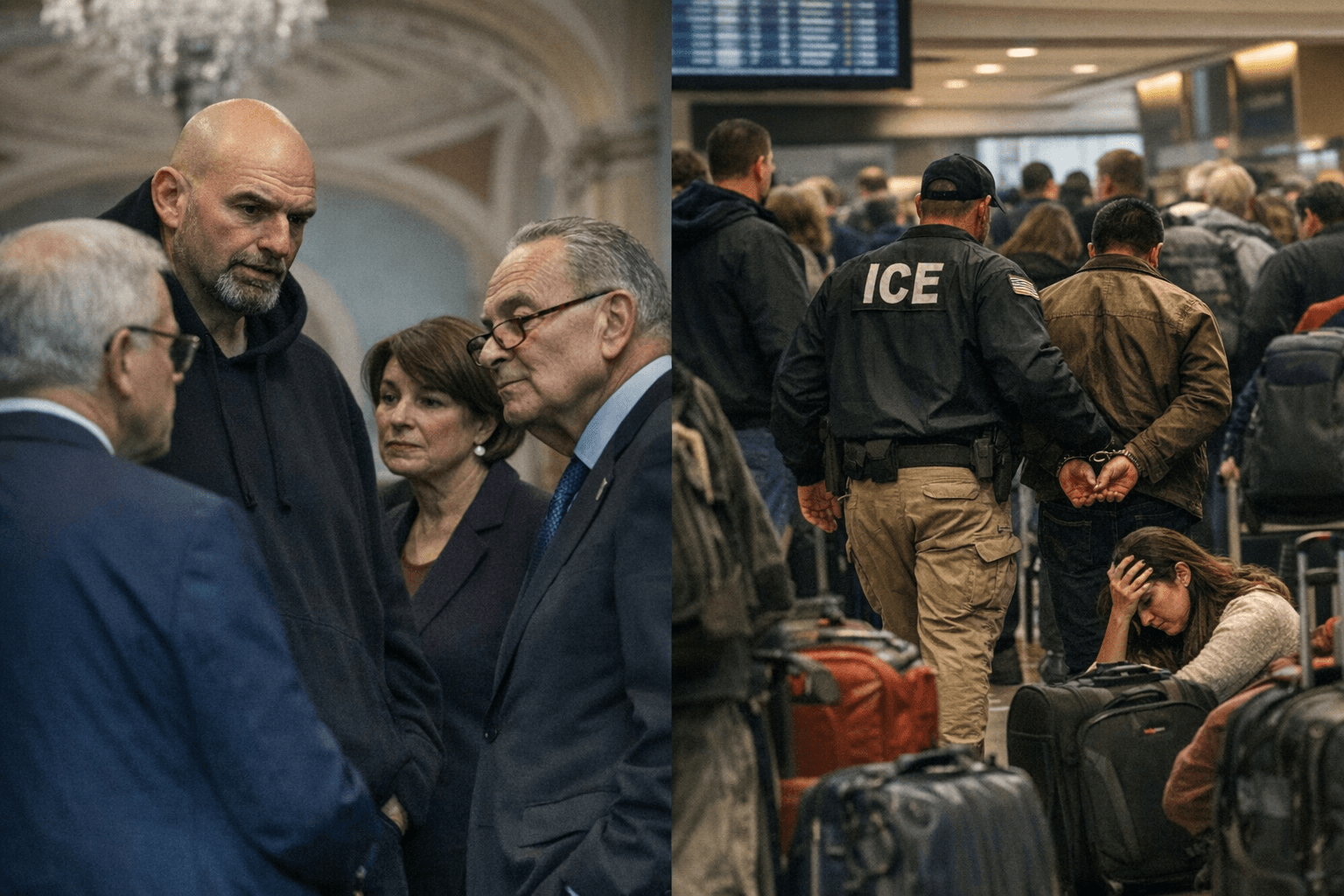 Senate Democrats Weigh GOP Deal to Strip ICE Funding Amid DHS Shutdown