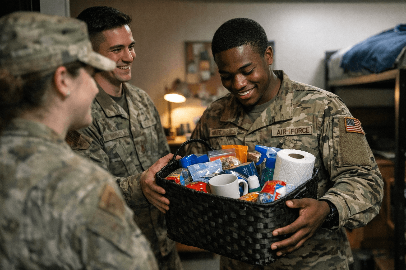 355th Wing Welcome Basket Initiative Helps Incoming Airmen Settle Into Dorms