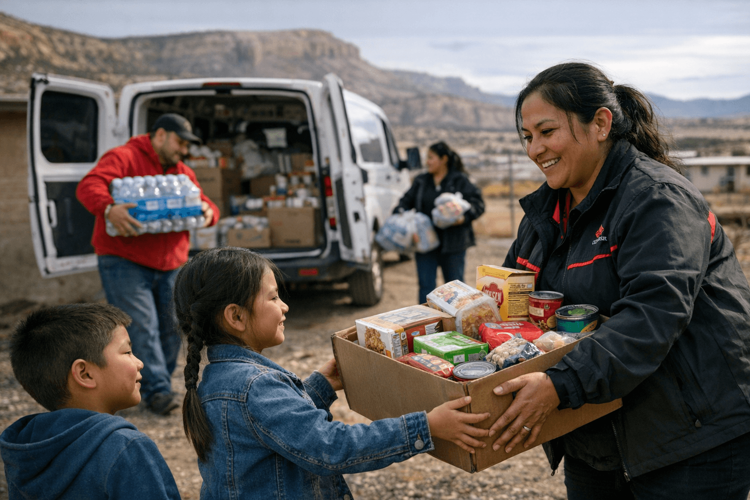 Fire Rock Casino Staff Deliver Donated Food to Navajo Children's Home