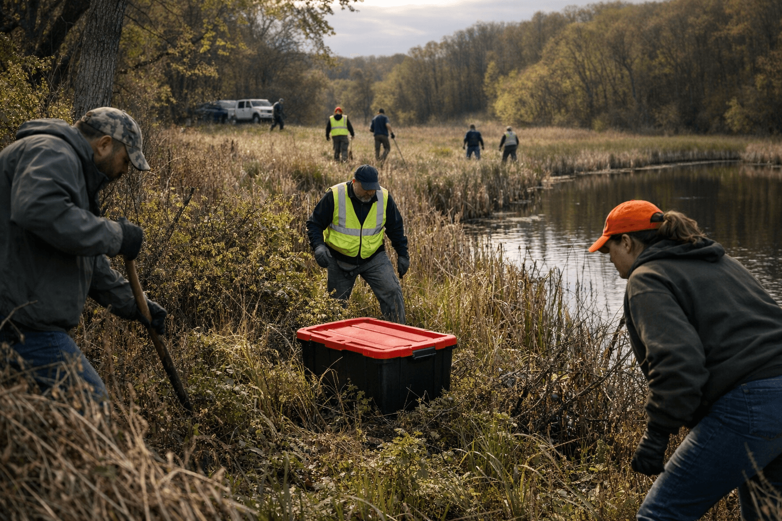 Volunteers Scour Rural Battle Lake Area for Murder Case Evidence