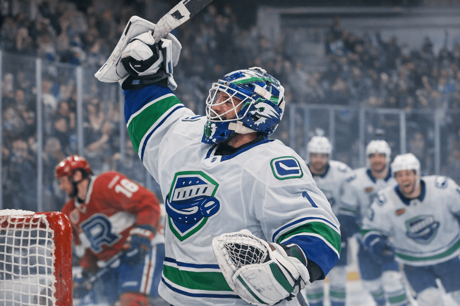 Daws Reaches 56th Career Win as Comets Edge Rocket in Shootout