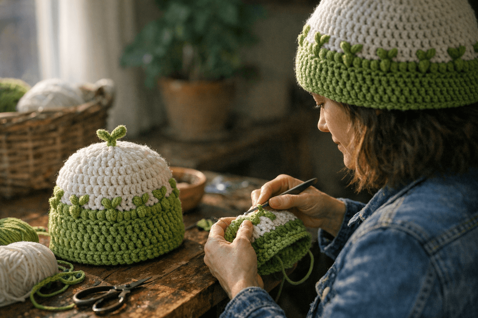 Free Spring Sprouts Beanie Pattern Celebrates International Crochet Month