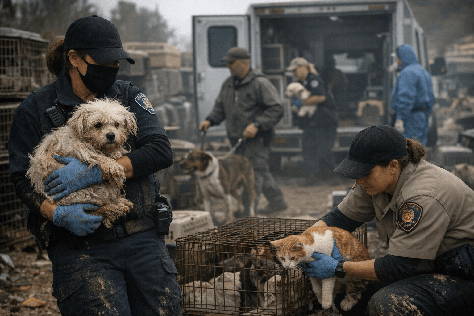 Hundreds of Dogs and Cats Rescued in Massive Los Angeles County Animal Seizure