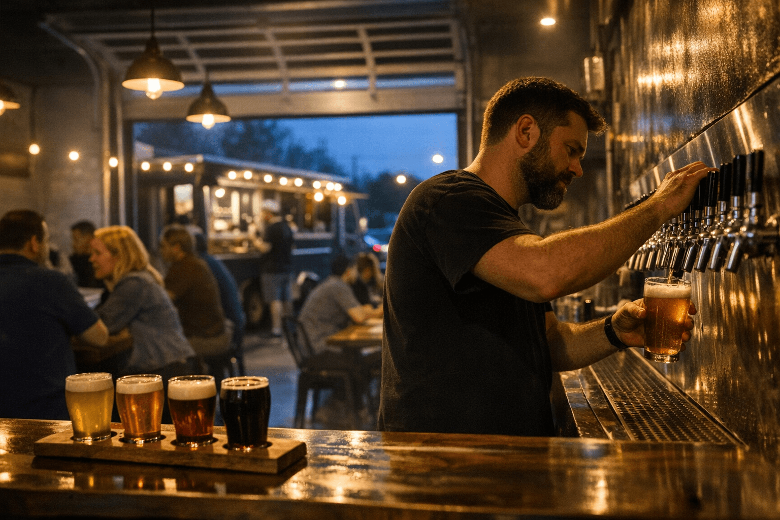 Hawkley Brewing Opens in Herndon with 10 Beers and Food Trucks