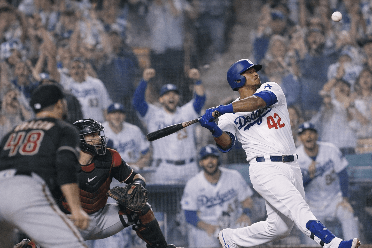 Dodgers Rally Past Diamondbacks 8-2 on Pages' Three-Run Homer