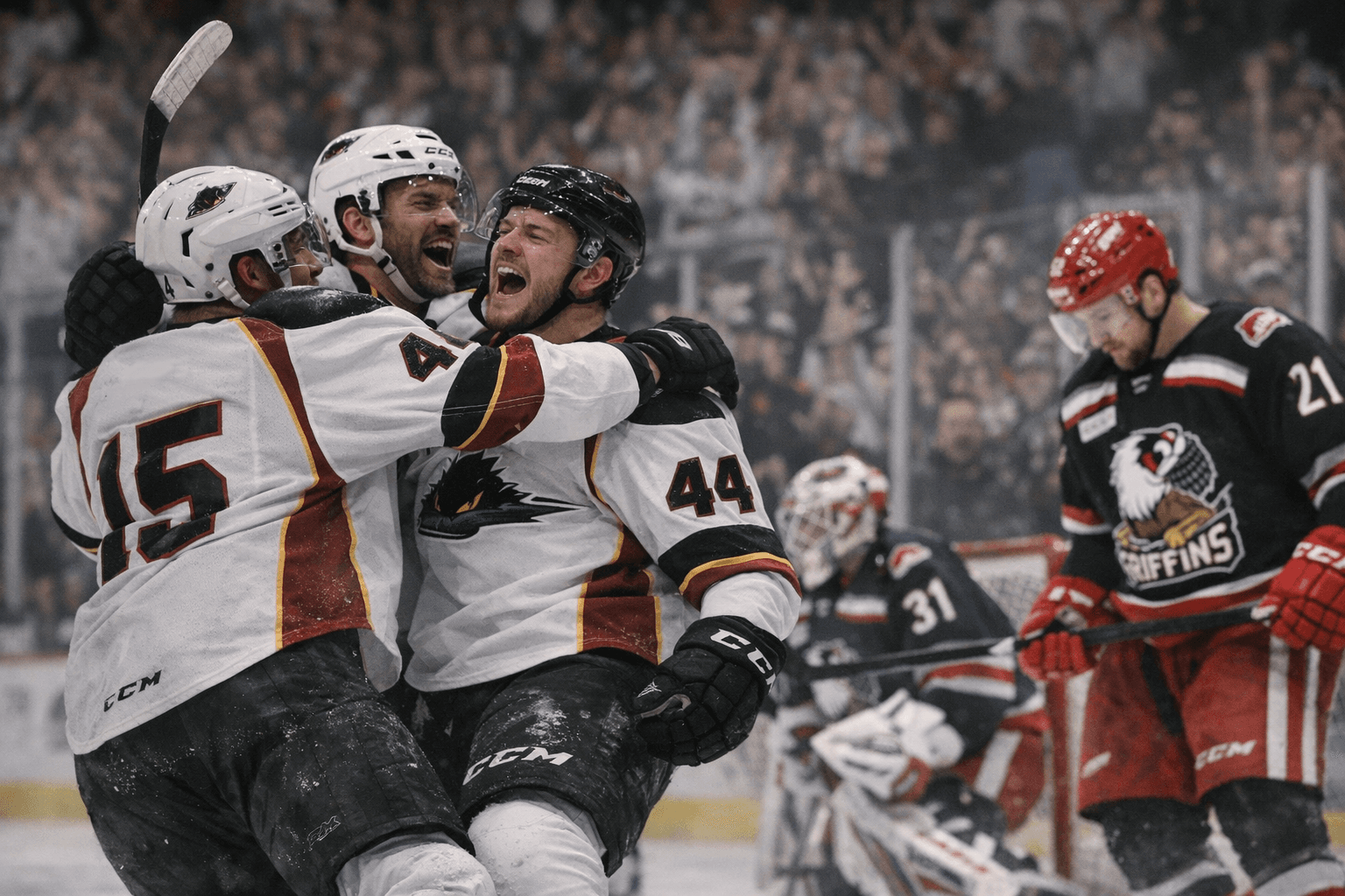 Monsters Upset League-Leading Griffins 3-2 in Tight Battle