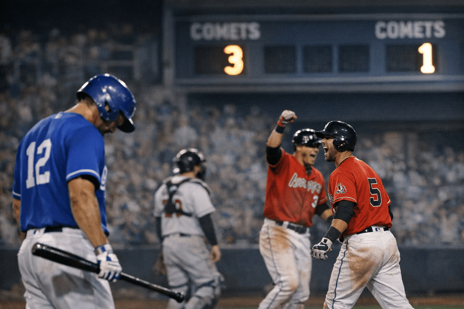 Comets Fall 3-1 to Isotopes Despite Strong Late-Inning Threat