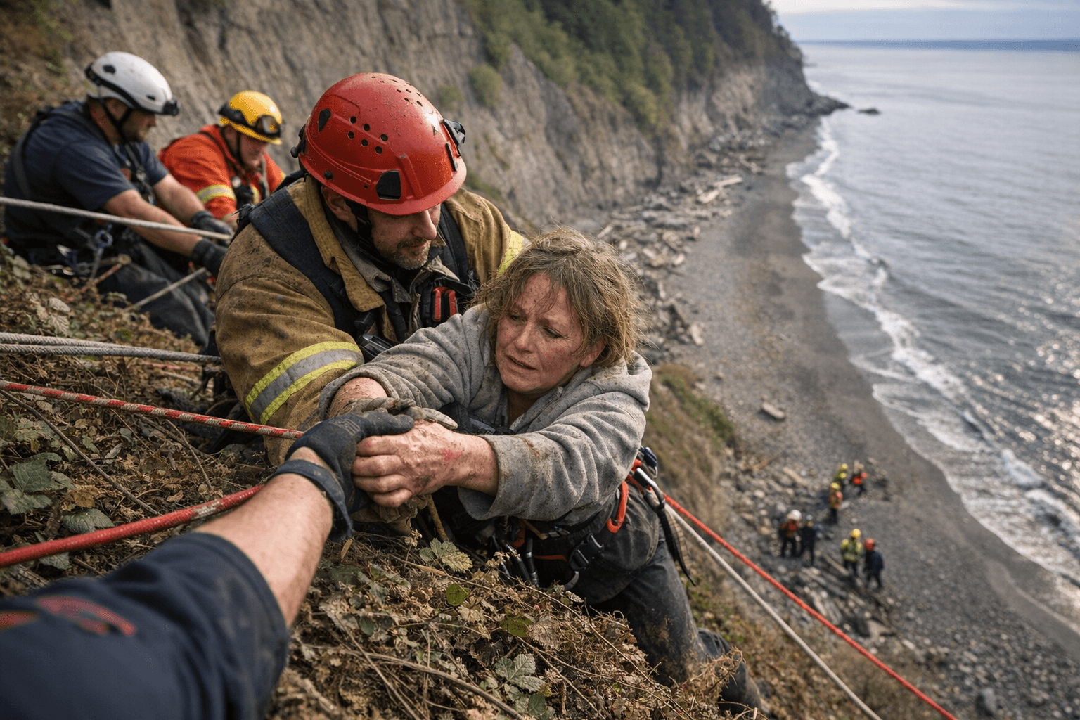 Rescuers Pull Woman to Safety From Whidbey Island Cliff Edge