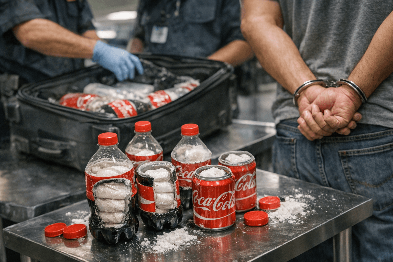Tourist Caught Smuggling Cocaine Disguised as Coca-Cola at NC Airport