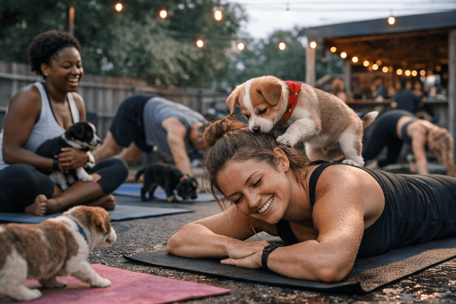 North Charleston Puppy Yoga Blends Adoptable Dogs With All-Levels Flow