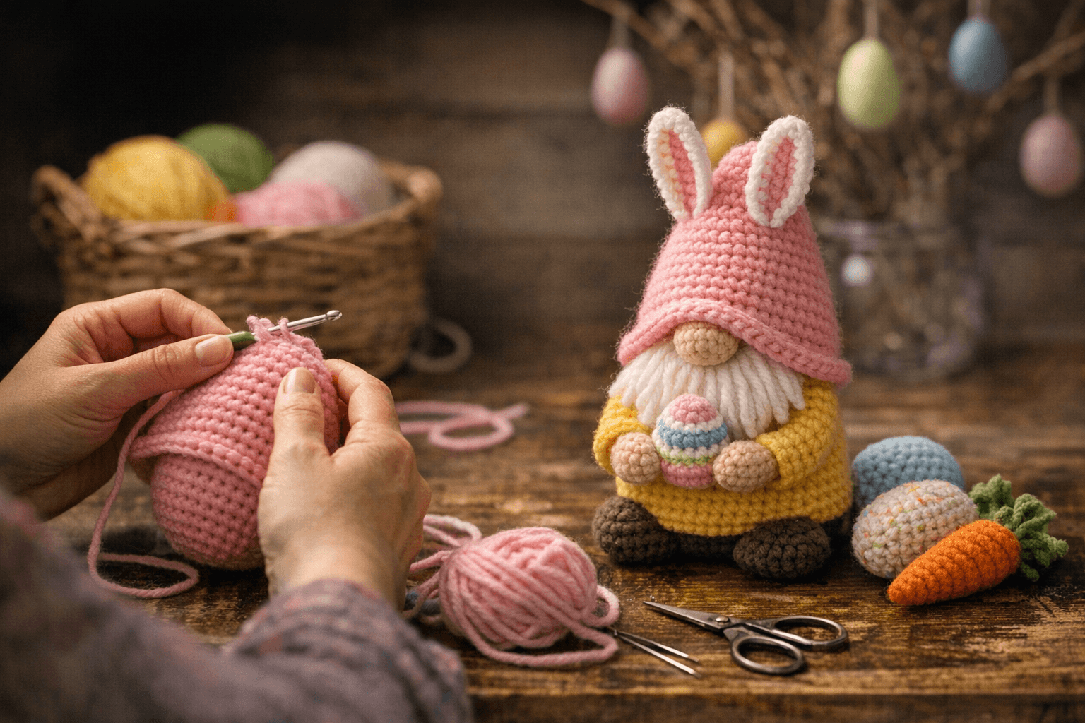 B.Hooked Releases Free Beginner-Friendly Easter Crochet Gnome Pattern for Spring