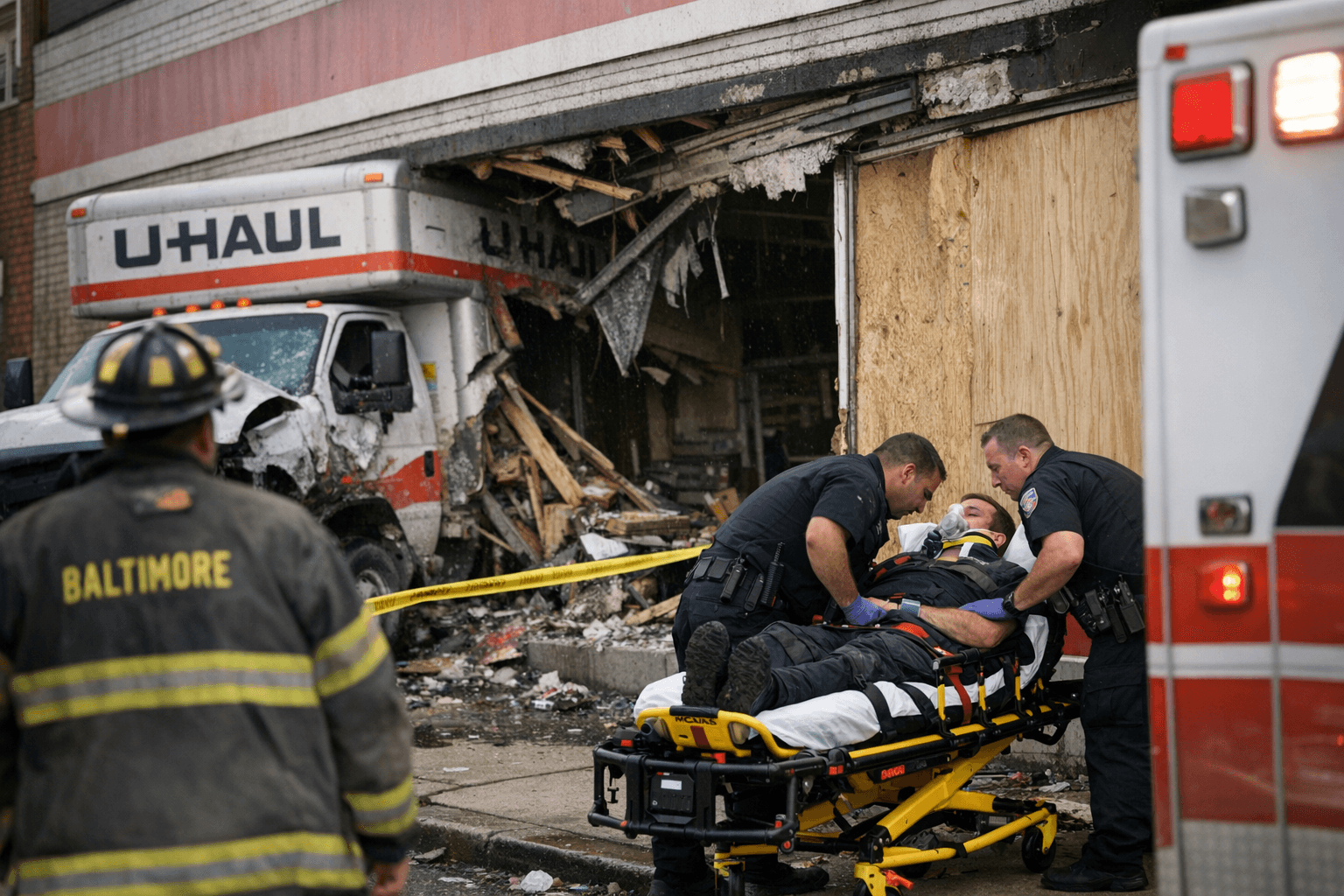 U-Haul Driver Hospitalized After Crashing Into East Baltimore Family Dollar