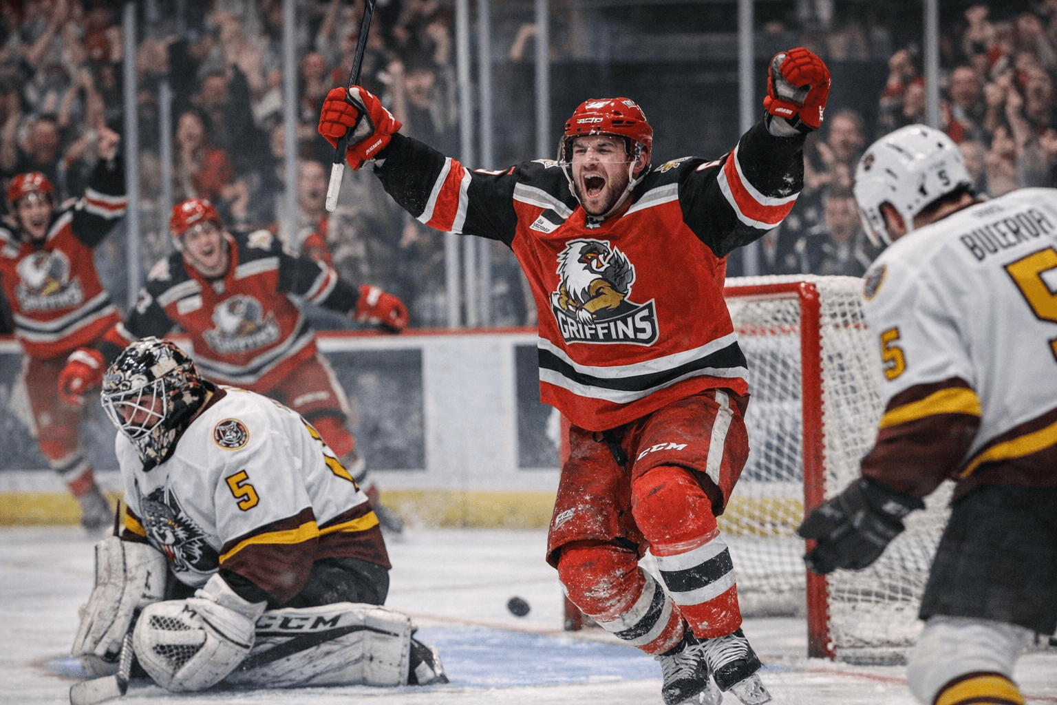 Dries Overtime Winner Lifts Griffins Past Wolves in 3-2 Comeback