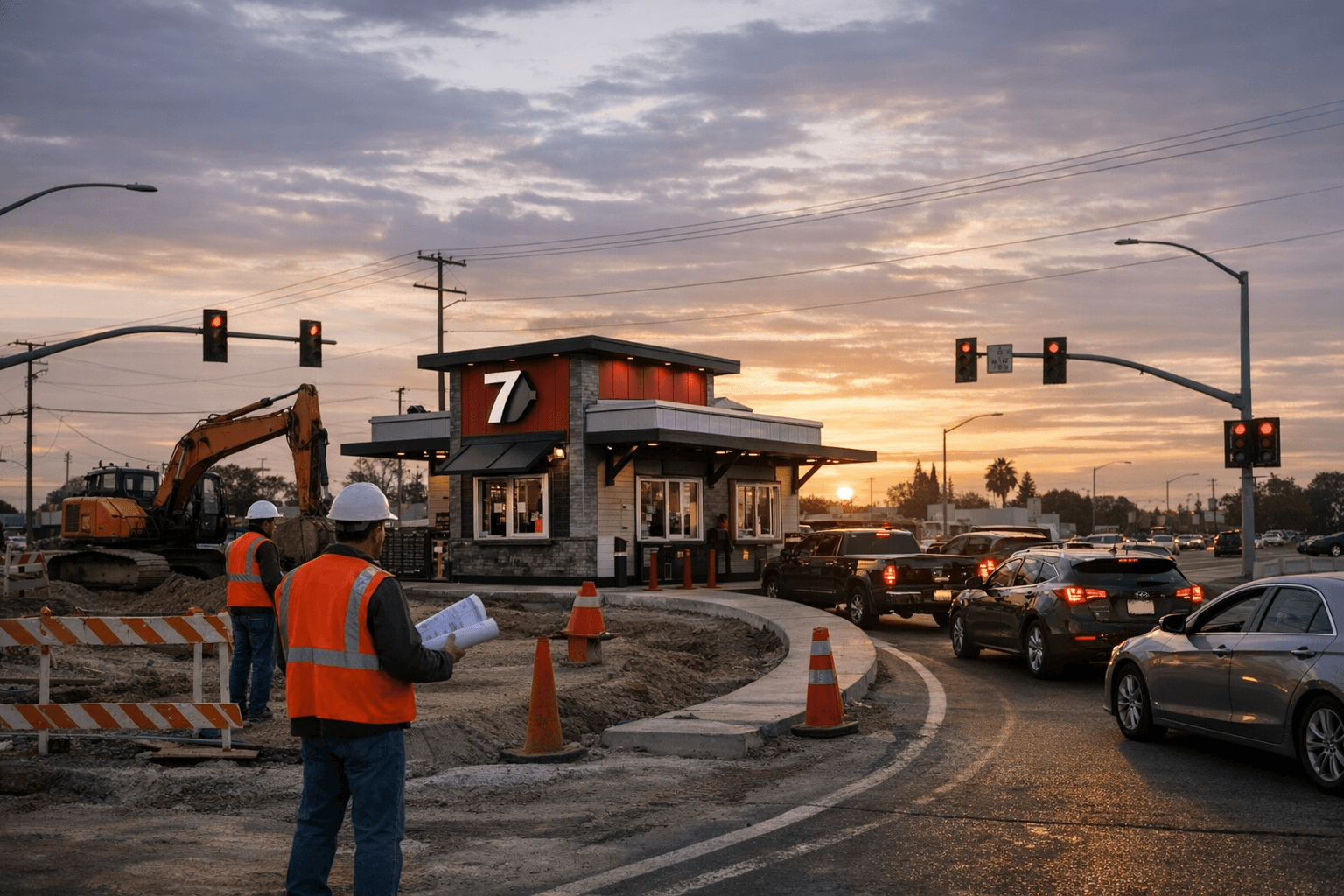 7 Brew Coffee Eyes Major Clovis Avenue and Shaw Avenue Corner