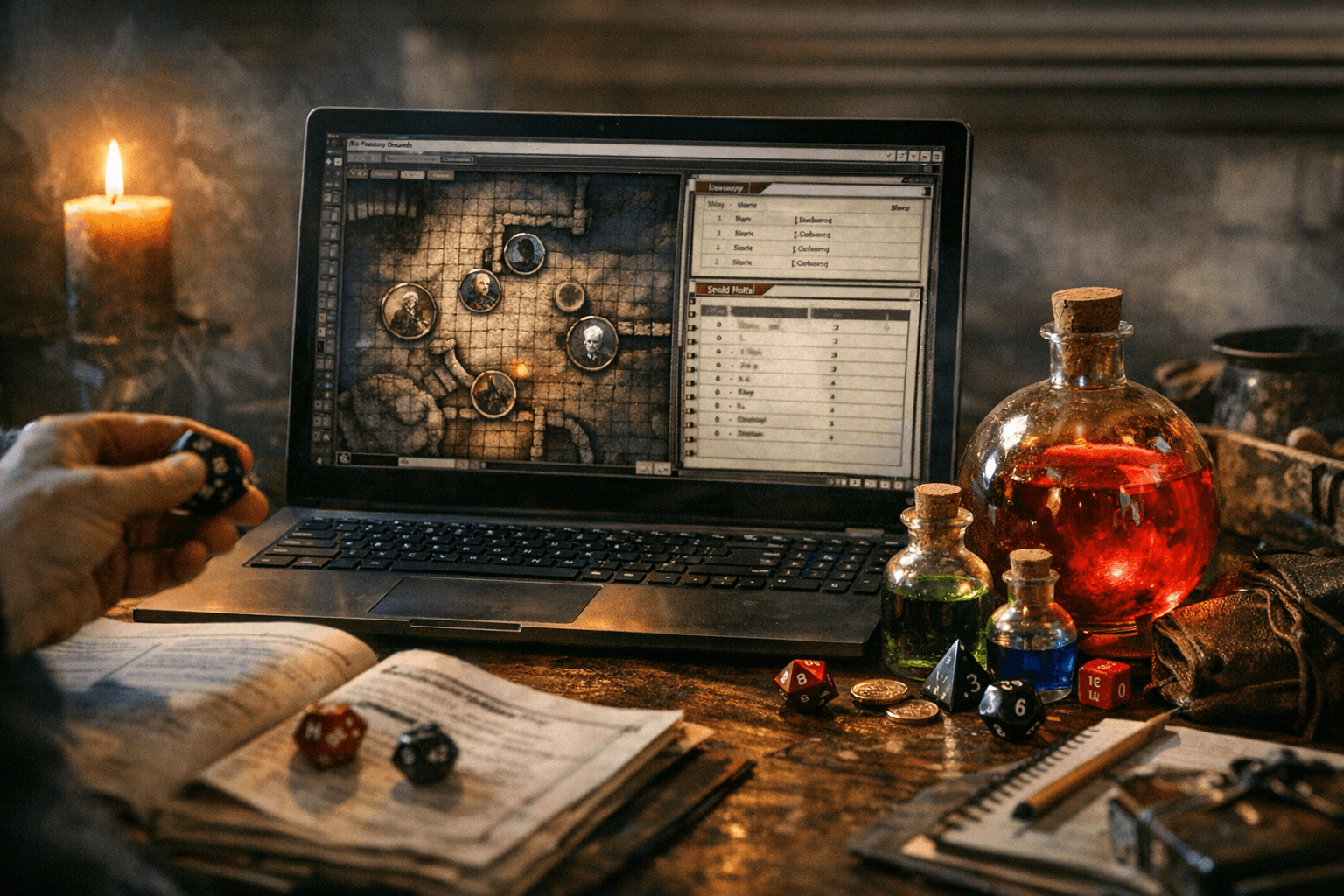 Fantasy Grounds March Update Fixes Tokens, Potion Costs, and Spell Tables