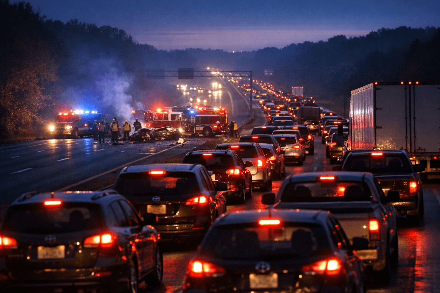 Early I-40 Crash Near I-840 Snarls Eastbound Commute for Miles