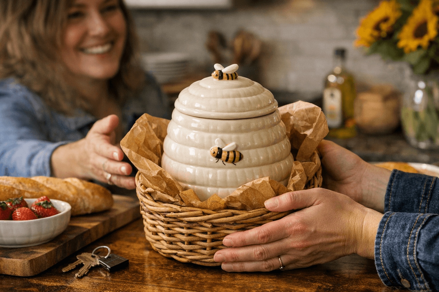 Hobby Lobby's $10.99 Ceramic Beehive Canister Makes a Charming Housewarming Gift