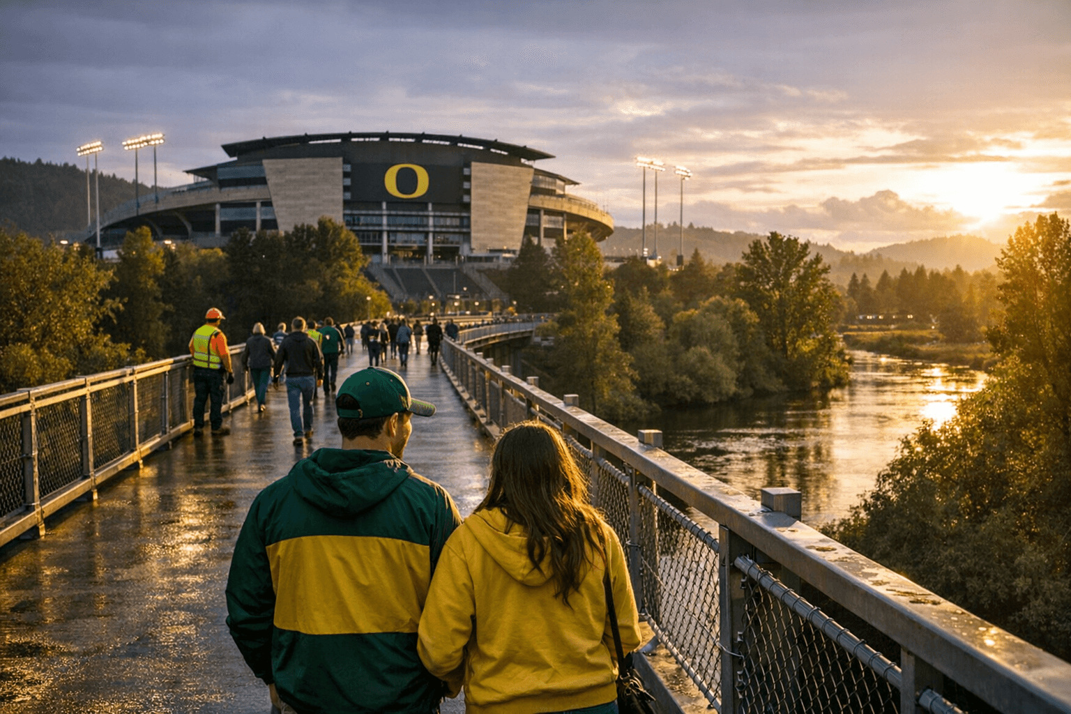 Autzen Footbridge Reopens Temporarily April 25 Spring Game Ready