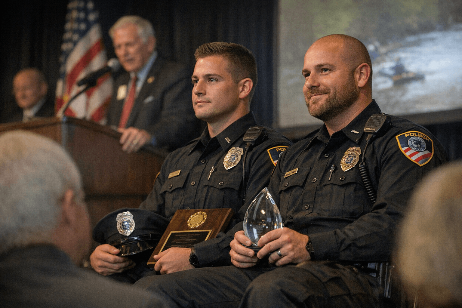 Wake County Exchange Clubs Honor Raleigh Officers for Falls of Neuse Rescue